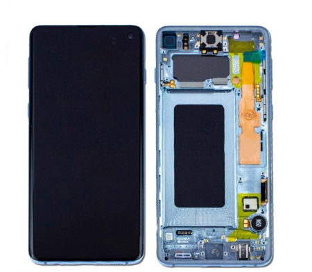 Ecrane Pentru SAMSUNG - Ecran Display Samsung S10 PLUS / G975F Service Pack - ALBASTRU