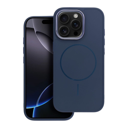 Huse IPHONE - Husa Silicon Frame Mag Cover Compatibil Cu Iphone 13 - ALBASTRU