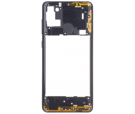 Carcase Mijloc - Carcasa mijloc COMPATIBIL cu SAMSUNG A21s / A217 Neagra