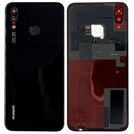 Capace spate - Capac baterie cu geam camera HUAWEI P20 Lite SERVICE PACK - NEGRU