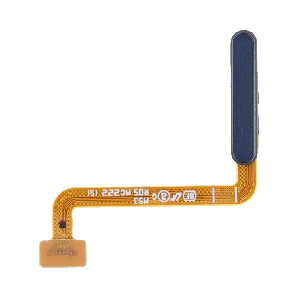 Piese SAMSUNG - Buton cu banda flex si senzor amprenta COMPATIBIL cu SAMSUNG M53 / M536 - BLUE
