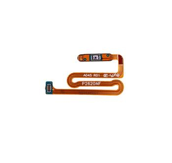 Piese SAMSUNG - Buton cu banda flex si senzor amprenta SAMSUNG A047F / A04s SERVICE PACK - Black