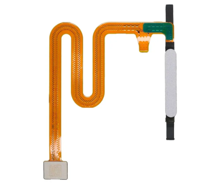 Piese pentru SAMSUNG - Buton cu Banda Flex si Senzor Amprenta SAMSUNG A14 4G / A145 Service Pack - SILVER