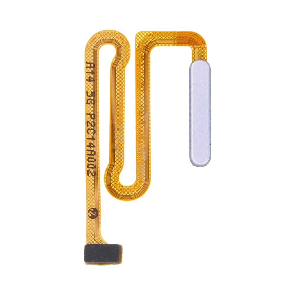 Piese SAMSUNG - Buton cu banda flex si senzor amprenta COMPATIBIL Cu SAMSUNG A14 5G / A146B - ARGINTIU