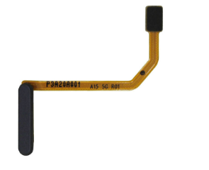 Piese SAMSUNG - Buton cu banda flex si senzor amprenta SAMSUNG A15 4G / A155F SERVICE PACK - NEGRU