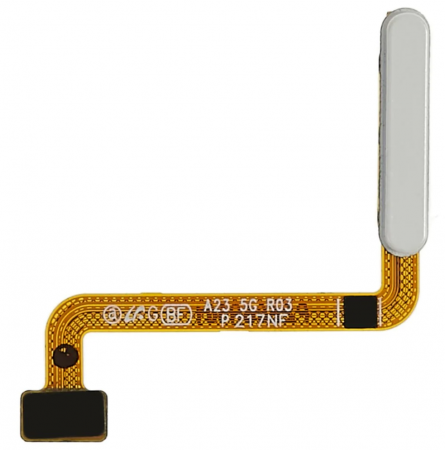 Piese SAMSUNG - Buton cu banda flex si senzor amprenta COMPATIBIL Cu SAMSUNG A23 5G / A236 - ALB