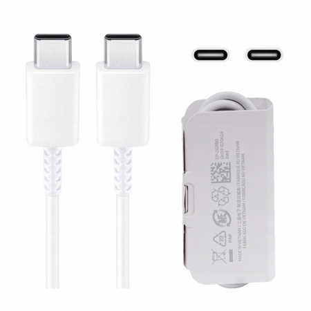 Cabluri de date si Casti - Cablu de date si Incarcare EP-DG980BWE Samsung USB-C / USB-C 1m 3A ALB - BULK