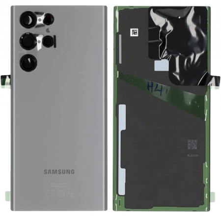 Capace spate - Capac baterie cu geam camera SAMSUNG S908B / S22 Ultra Service Pack - GRI / GRAPHITE