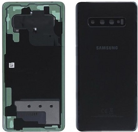 Capace spate - Capac baterie cu geam camera Samsung S10 Plus / G975 Service Pack - Negru