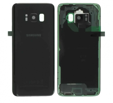 Capace spate - Capac baterie cu geam camera Samsung S8 / G950 Service Pack - NEGRU