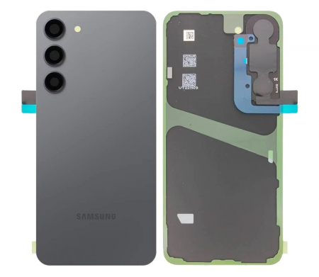 Capace spate - Capac Baterie Cu Geam Camera SAMSUNG S23 5G / S911 Service Pack - GRAPHITE
