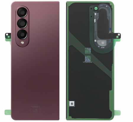 Capace spate - Capac baterie cu geam camera Samsung Z Fold 4 5G / F936B SERVICE PACK - Visiniu
