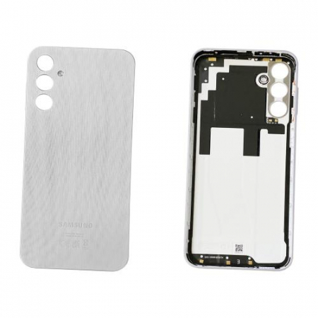 Capace spate - Capac Baterie Fara Geam Camera SAMSUNG A14 4G / A145P / A145R Service-Pack - ARGINTIU