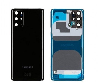 Capace spate - Capac baterie cu geam camera SAMSUNG S20 PLUS 5G / G985 / G986 SERVICE PACK - NEGRU