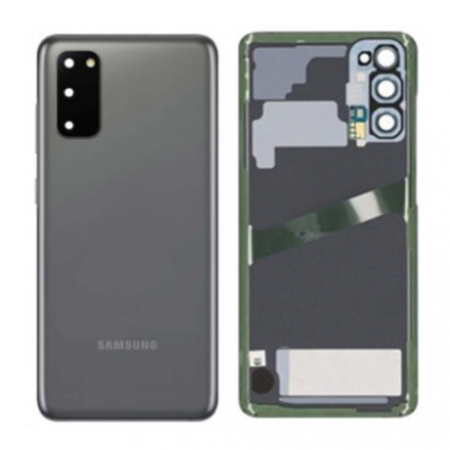 Capace spate - Capac baterie cu geam camera SAMSUNG S20 PLUS 5G / G985 / G986 ORIGINAL SERVICE PACK - GRI