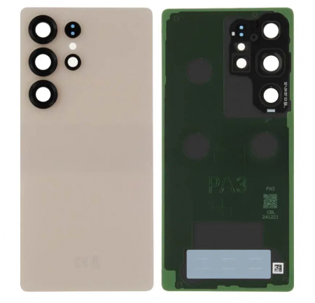 Capace spate - Capac baterie Cu Geam Camera SAMSUNG S25 Ultra 5G / S938 Service Pack - TITANIUM PINK GOLD