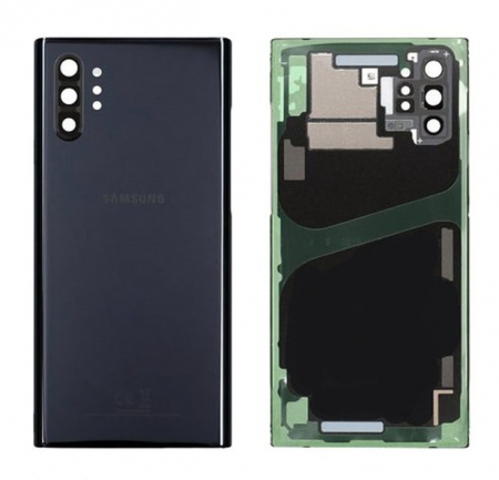 Capace spate - Capac baterie cu geam camera Samsung NOTE 10 Plus / N975 Service-Pack - NEGRU