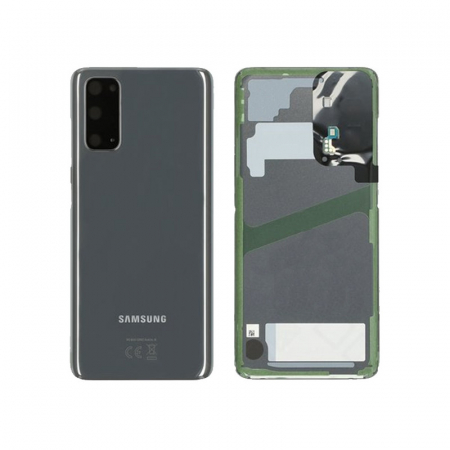 Capace spate - Capac baterie cu geam camera SAMSUNG S20 4G-5G / G980 / G981 SERVICE PACK - GRI