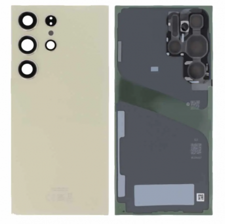 Capace spate - Capac baterie Cu Geam Camera SAMSUNG S24 Ultra 5G / S928 Service Pack - Titanium Yellow