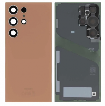 Capace spate - Capac baterie Cu Geam Camera SAMSUNG S24 Ultra 5G / S928 Service Pack - Titanium Orange