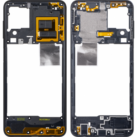 Carcase Mijloc - Carcasa mijloc COMPATIBIL cu SAMSUNG A22 / A225 - Negru