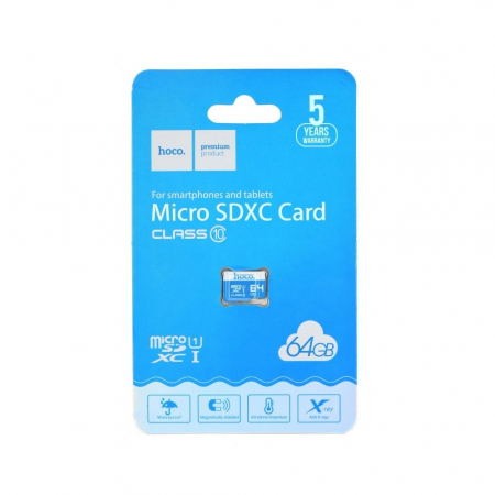 Carduri de memorie - Card de memorie HOCO microSD TF Memorie de mare viteză 64 GB Clasa 10