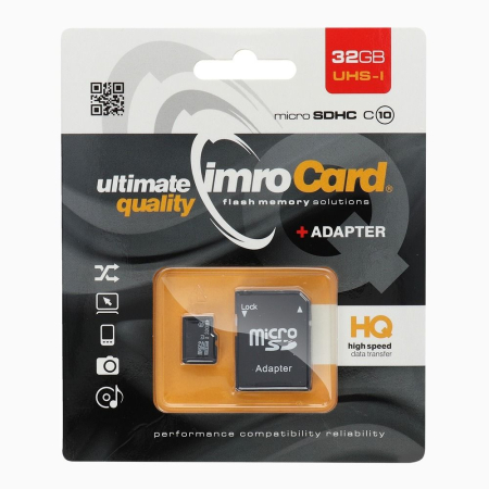Alte Accesorii - Card de memorie microSD IMRO 32GB 100MB/s clasa 10 UHS I cu adaptor SD