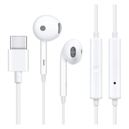Casti Handsfree - Căști cu fir Oppo MH147 mufă USB-C cu microfon Service Pack BULK - Alb