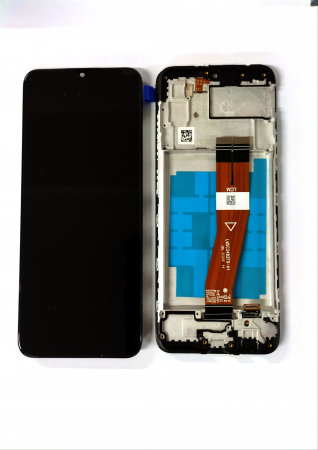 A03 2022 / A035 - Ecran Display COMPATIBIL Cu Samsung A035G / A03 2022 Cu Rama - NEGRU