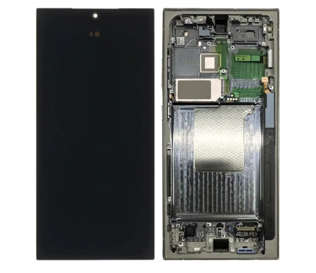 S24 ULTRA / S928 - Ecran Display SAMSUNG S24 Ultra 5G / S928 Service Pack Cu Rama - TITANIUM ( GRAY ORANGE VIOLET )