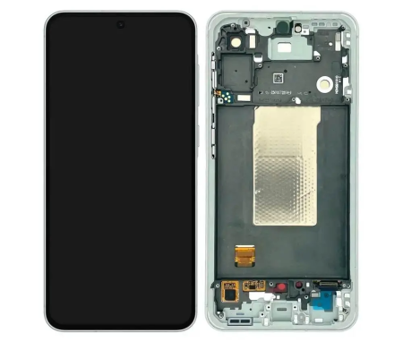 A56 5G / A566 - Ecran Display Samsung A56 5G / A566 Service Pack Cu Rama - Olive Green