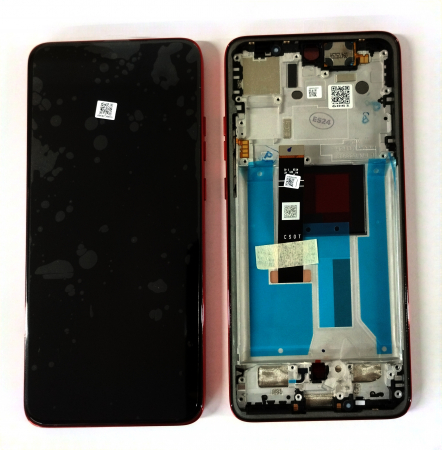 EDGE 50 NEO - Ecran / Display MOTOROLA EDGE 50 Neo Service-Pack cu Rama - Poinciana / Rosu