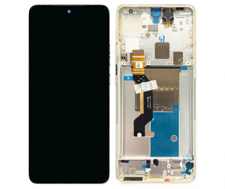 Edge 50 PRO - Ecran / Display MOTOROLA EDGE 50 PRO Service-Pack cu Rama - Moonlight Pearl