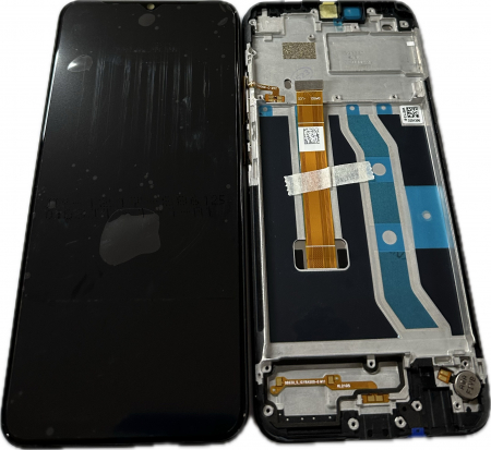 REALME C11 - Ecran Display REALME C11 Service Pack cu Rama - NEGRU
