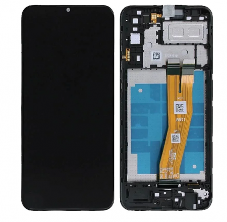 A042 / A04e 2022 - Ecran Display Samsung A04e / A042 Service Pack Cu Rama NEGRU