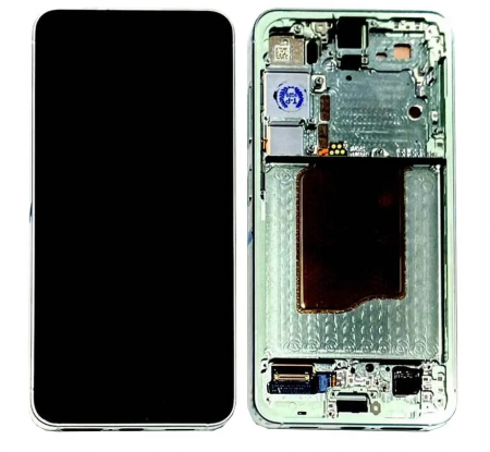 Galaxy S - Ecran Display SAMSUNG S25 5G / S931 Service Pack Cu Rama - MINT GREEN