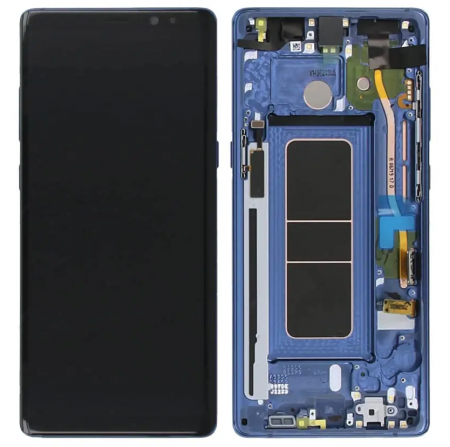 Galaxy N - Ecran Display Samsung NOTE 8 / N950 Service Pack Cu Rama - BLUE