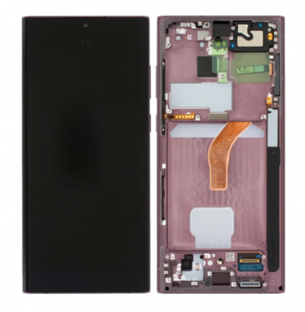 S22 ULTRA 5G / S908B - Ecran Display Samsung S22 ULTRA 5G / S908B Service Pack - BURGUNDY