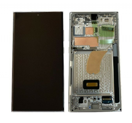 Galaxy S - Ecran Display Samsung S23 Ultra 5G 2023 / S918 - Service Pack Cu Rama - SKY BLUE / LIGHT GREEN