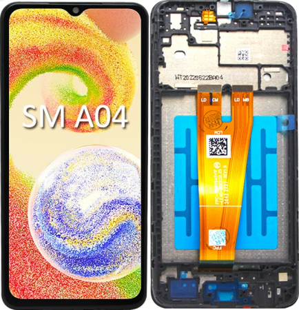 Galaxy A - Ecran Display SAMSUNG Galaxy A045 / A04 2022 Service Pack Cu Rama NEGRU