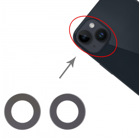 Piese IPHONE - Geam Sticla camera COMPATIBIL cu Iphone 14 / 14 PLUS