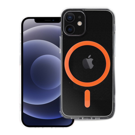 Huse Telefoane - Husa Silicon Drop Glue Colorful Compatibil MagSafe pentru IPHONE 12 Mini - TRANSPARENTA