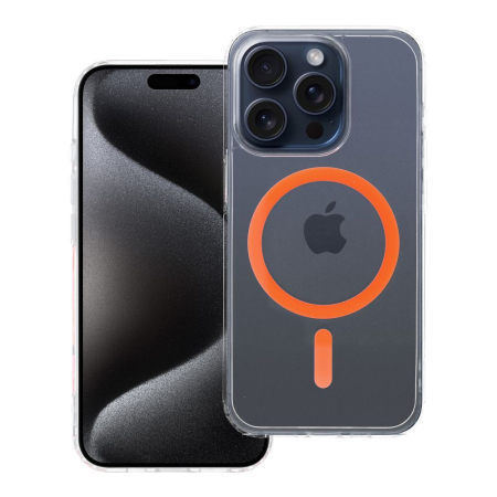 Huse IPHONE - Husa Silicon Drop Glue Colorful Compatibil MagSafe pentru IPHONE 15 PRO - TRANSPARENTA