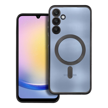 Huse SAMSUNG - Husa Silicon Electro Mag Cover COMPATIBIL cu SAMSUNG A25 5G / A256 - TRANSPARENT / BLACK