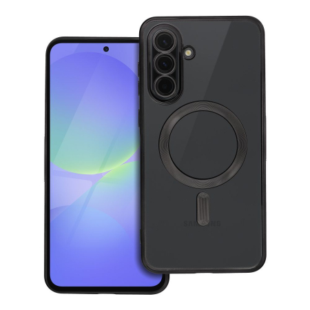 Huse SAMSUNG - Husa Silicon Electro Mag Cover COMPATIBIL cu SAMSUNG A36 5G / A366 - TRANSPARENT / BLACK