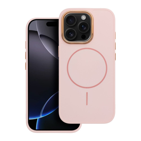 Huse IPHONE - Husa Silicon Frame Mag Cover Compatibil Cu Iphone 17 Pro Max - ROZ