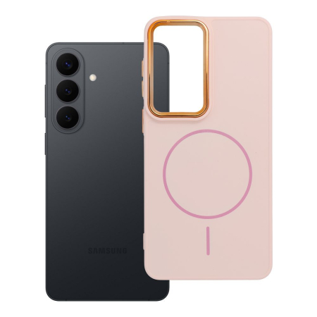 Huse Telefoane - Husa Silicon Frame Mag Cover Compatibil Cu Samsung S26 PLUS / S947 - ROZ