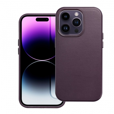 Huse IPHONE - Husa Leather Mag Cover COMPATIBIL cu IPHONE 14 PRO -VIOLET