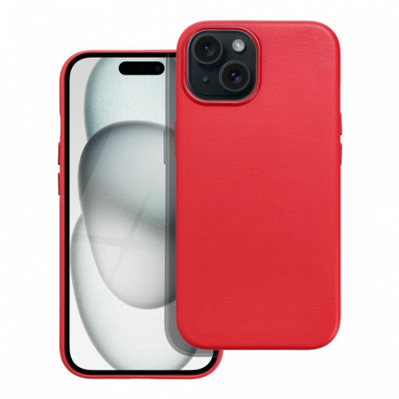 Huse IPHONE - Husa Leather Mag Cover COMPATIBIL cu IPHONE 15 - ROSU