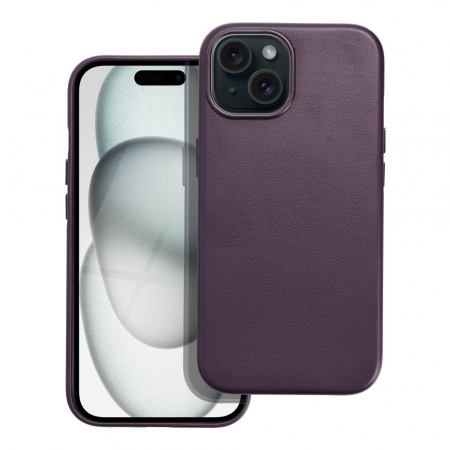 Huse IPHONE - Husa Leather Mag Cover COMPATIBIL Cu IPHONE 15 - VIOLET